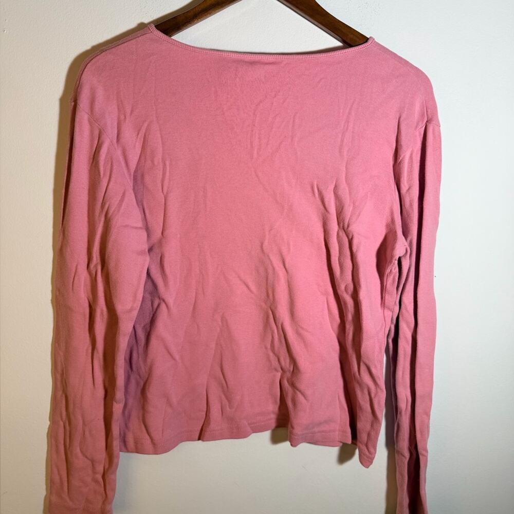 Sonoma Women's Pink Long Sleeve Top - Picture 3 of 4